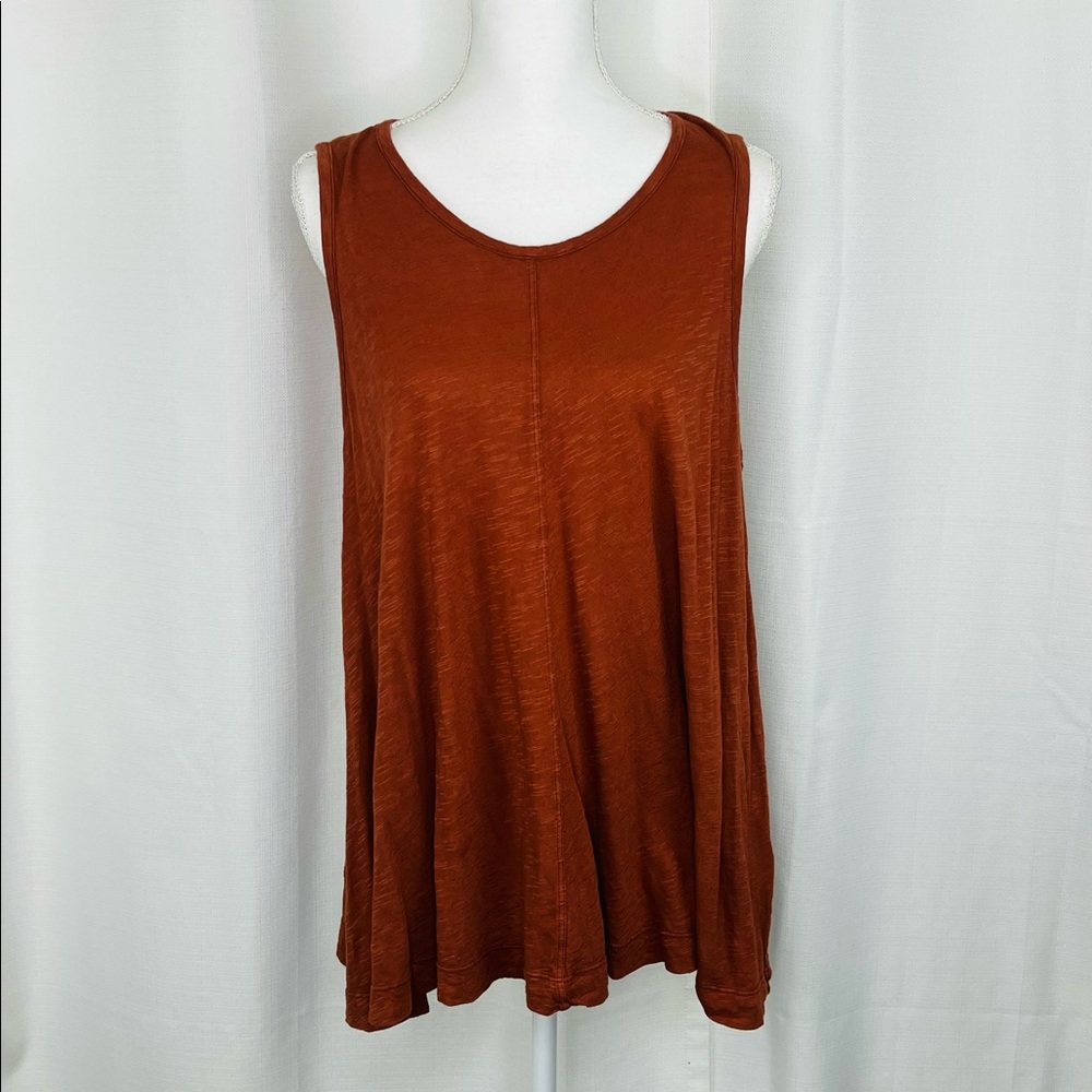Anthropologie Left of Center Rust Flowy Tank Top Size Large